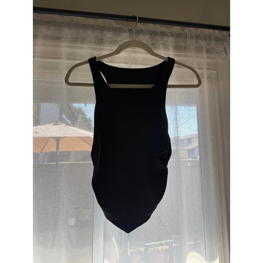 Black Ribbed Tank Top